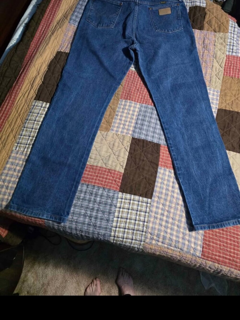 Wrangler Men's Indigo Blue Straight Leg Jeans 13MWZPW - Picture 6 of 6
